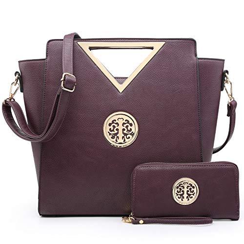 Fashion Design Chic Triangle Handle Shoulder Bag with Matching Wallet丨Dasein - Dasein Bags