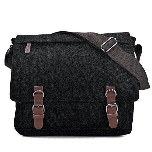 Dasein Vintage Unisex Large Canvas Messenger Bag/Cross Body (Brown)