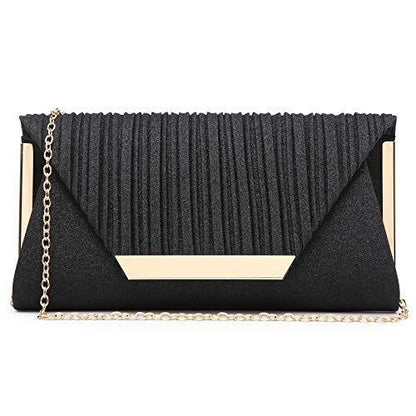 Dasein Glitter Flap Envelope Clutch Purses Evening Bags Wedding Party Prom Purse - Dasein Bags
