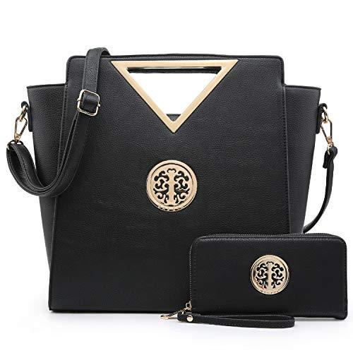 Fashion Design Chic Triangle Handle Shoulder Bag with Matching Wallet丨Dasein - Dasein Bags