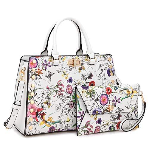 Studded Handbag with Matching Wristlet - Dasein Bags