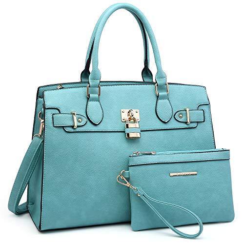 Classic Padlock Handbag with Matching Wallet - Dasein Bags