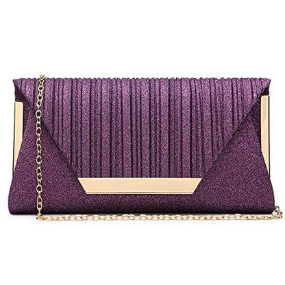 Dasein Glitter Flap Envelope Clutch Purses Evening Bags Wedding Party Prom Purse - Dasein Bags