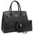 Fashion embossed Shoulder Top Handle Satchel Tote Bag with Matching Clutch l Dasein - Dasein Bags