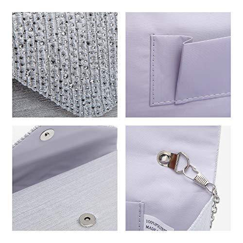 Rhinestone Envelope Evening Clutch - Dasein Bags