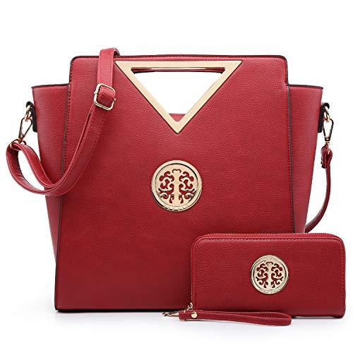 Fashion Design Chic Triangle Handle Shoulder Bag with Matching Wallet丨Dasein - Dasein Bags