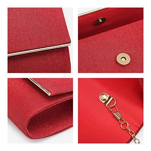 Glitter Gold Trim Evening Clutch - Dasein Bags