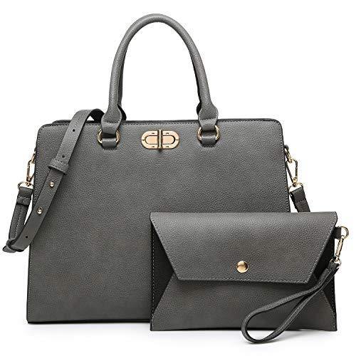 Twist Lock Handbag with Matching Wristlet - Dasein Bags