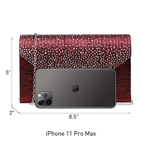 Rhinestone Envelope Evening Clutch - Dasein Bags