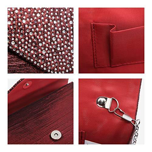 Rhinestone Envelope Evening Clutch - Dasein Bags