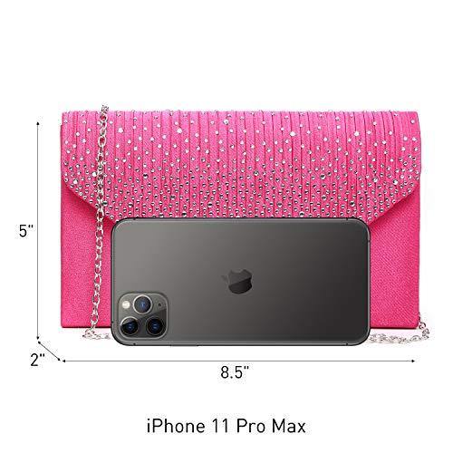 Rhinestone Envelope Evening Clutch - Dasein Bags