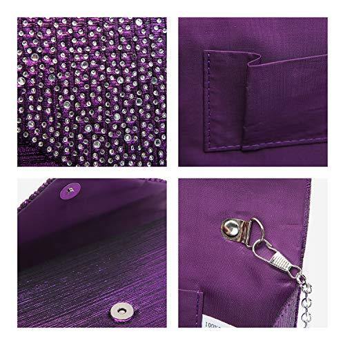 Rhinestone Envelope Evening Clutch - Dasein Bags