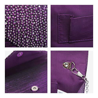 Rhinestone Envelope Evening Clutch - Dasein Bags