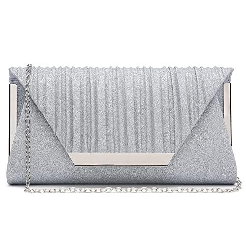 Vgift Evening Bags Women, Prom Wedding Party Clutch Purse, Silver :  Amazon.in: Fashion