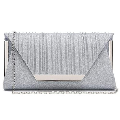 Dasein Glitter Flap Envelope Clutch Purses Evening Bags Wedding Party Prom Purse - Dasein Bags