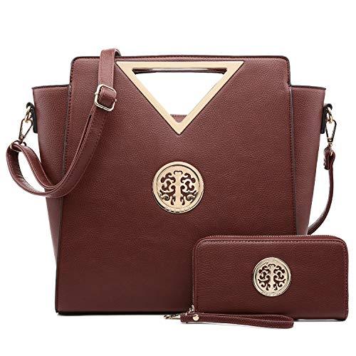 Fashion Design Chic Triangle Handle Shoulder Bag with Matching Wallet丨Dasein - Dasein Bags