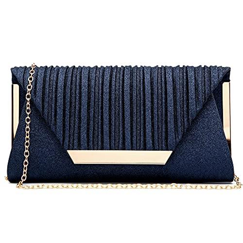 Dasein Glitter Flap Envelope Clutch Purses Evening Bags Wedding Party Prom Purse - Dasein Bags