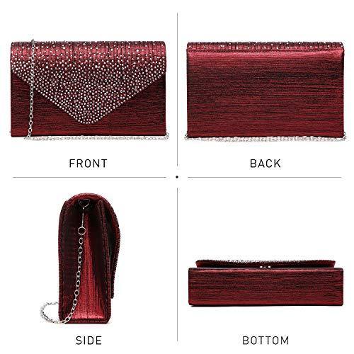 Rhinestone Envelope Evening Clutch - Dasein Bags