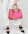 Two-Tone Handbag with Matching Wallet - Dasein Bags