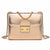 Push Lock Lightweight Vegan Leather Crossbody Bag With Chain Strap By Dasein - Dasein Bags