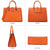 Women Flap-over Belt Top Handle Tote Satchel Purse Work Bag Matching Wristlet bag l Dasein - Dasein Bags