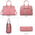 Gold-Tone Hardware Vegan Leather Textured Handbag with Matching Wallet l Dasein - Dasein Bags