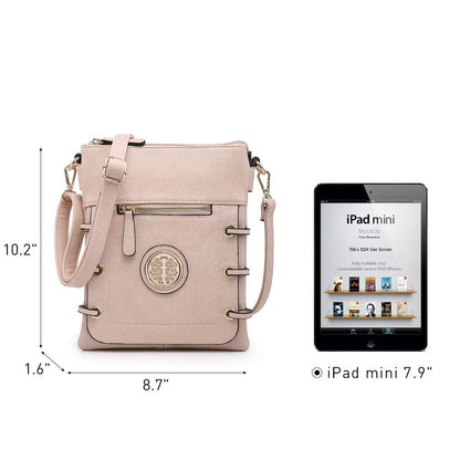 Small Size Emblem Retro Designer Crossbody Messenger Bag l Dasein - Dasein Bags