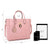 Solid-Color Emblem Tote Handbag - Dasein Bags