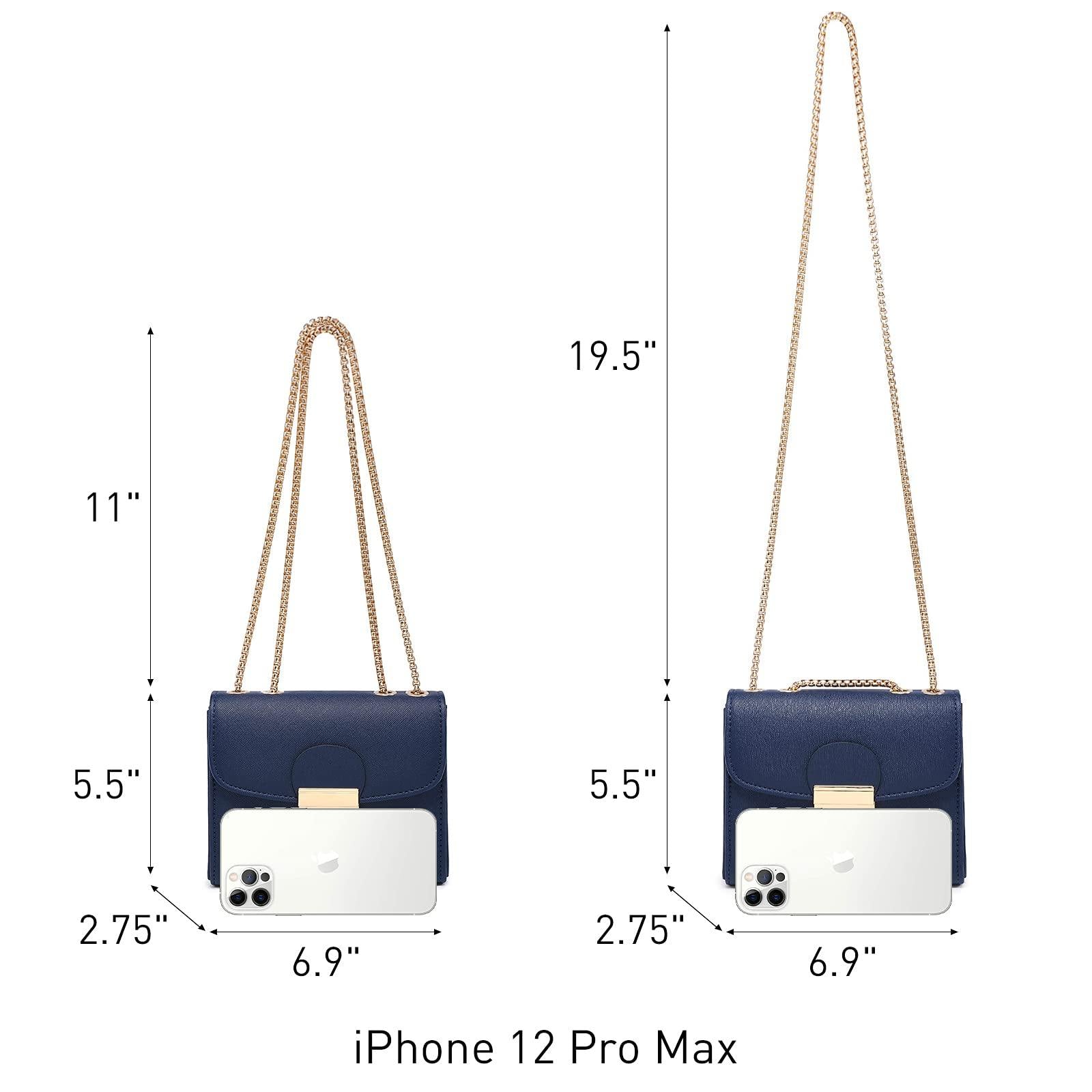 Push Lock Lightweight Vegan Leather Crossbody Bag With Chain Strap By Dasein - Dasein Bags