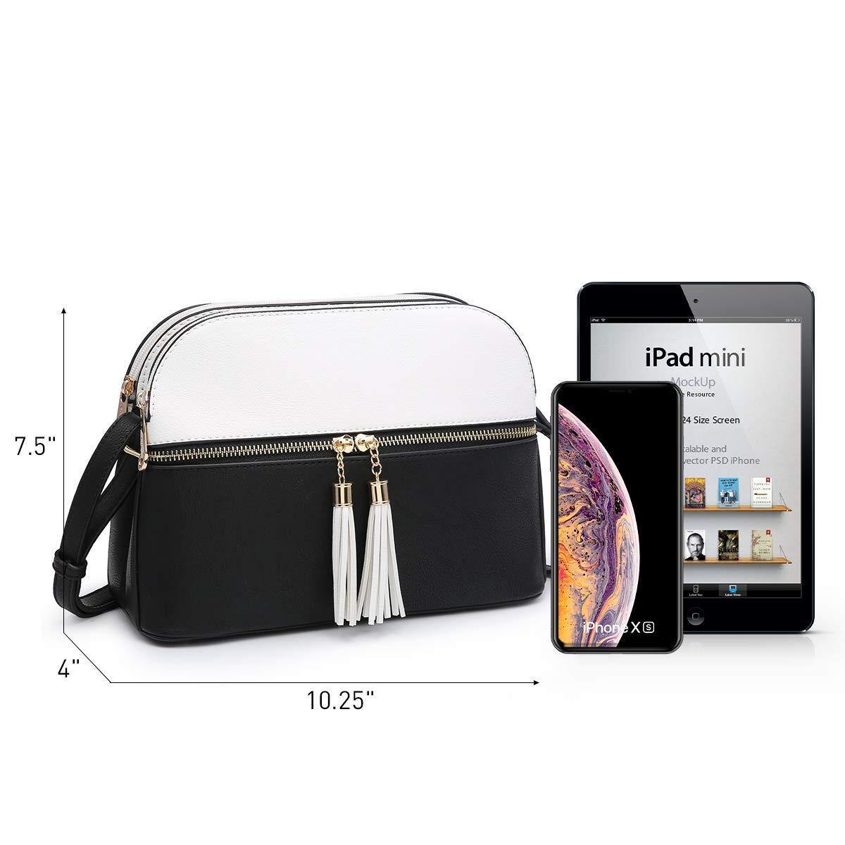 Two-Tone Tassel Crossbody Bag - Dasein Bags