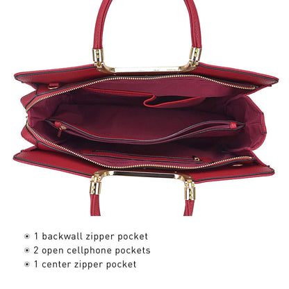 Pebble Texture Handbag with Matching Wristlet - Dasein Bags