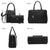 Padlock Two-Tone Satchel with Matching Wristlet - Dasein Bags