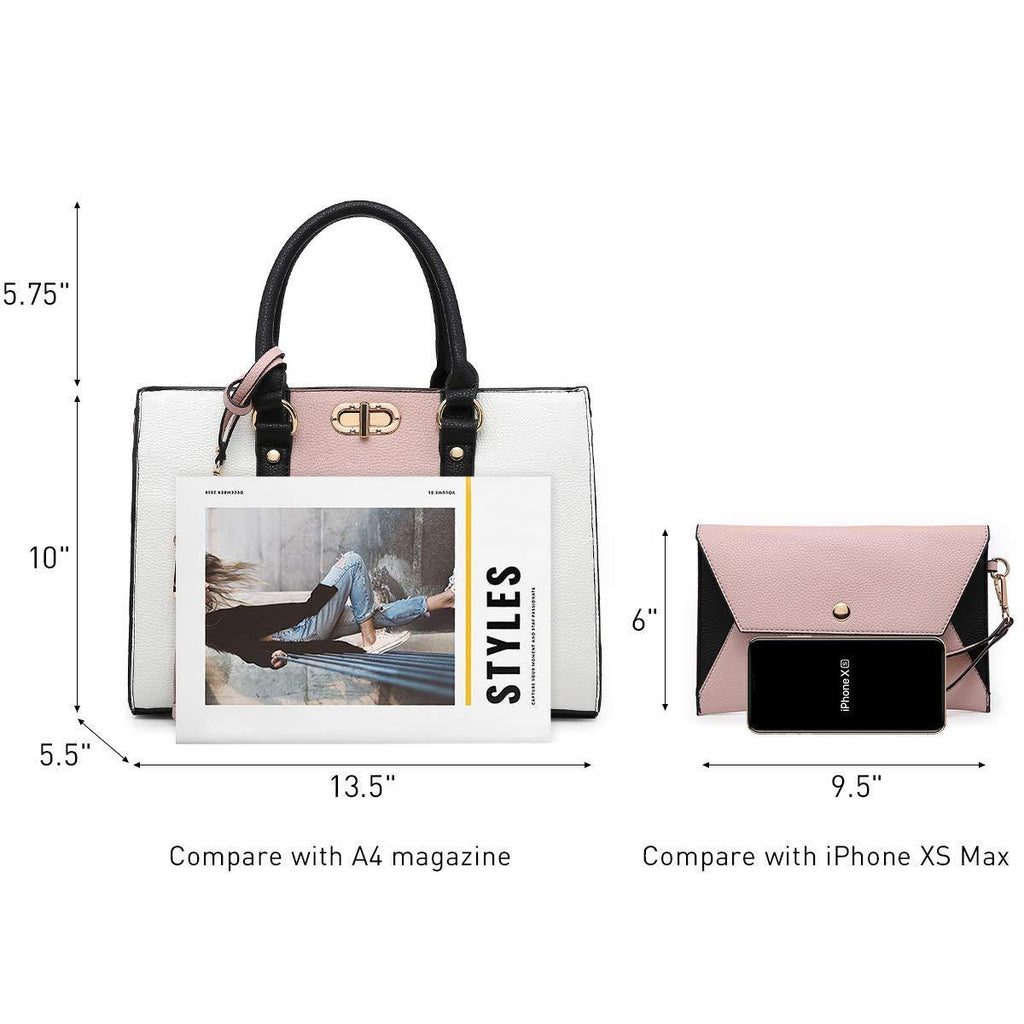 Two-tone 3-in-1 Handbag - Dasein Bags