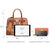 Two-Tone Handbag with Matching Wallet - Dasein Bags