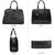 Fashion Embossed Pattern Two Tone Handbag with Matching Wallet l Dasein - Dasein Bags
