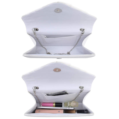 Women's Evening Bag Pleated Envelope Clutch Handbag l Dasein - Dasein Bags