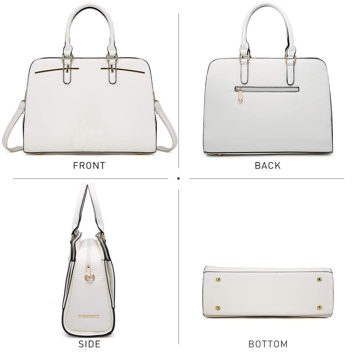 Gold-Tone Hardware Vegan Leather Textured Handbag with Matching Wallet l Dasein - Dasein Bags