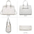 Gold-Tone Hardware Vegan Leather Textured Handbag with Matching Wallet l Dasein - Dasein Bags