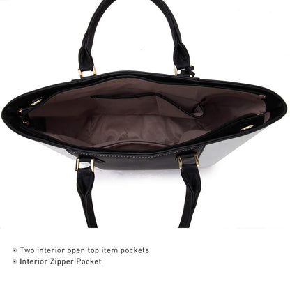 Fashion Stitching Color Large Tote Bag with Matching Wallet l Dasein - Dasein Bags