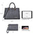 Women Flap-over Belt Top Handle Tote Satchel Purse Work Bag Matching Wristlet bag l Dasein - Dasein Bags