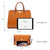 Fashion Pattern Embossed Handbag with Matching Wristlet l Dasein - Dasein Bags