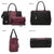 Padlock Two-Tone Satchel with Matching Wristlet - Dasein Bags