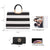 Saffiano Striped Briefcase Handbag - Dasein Bags