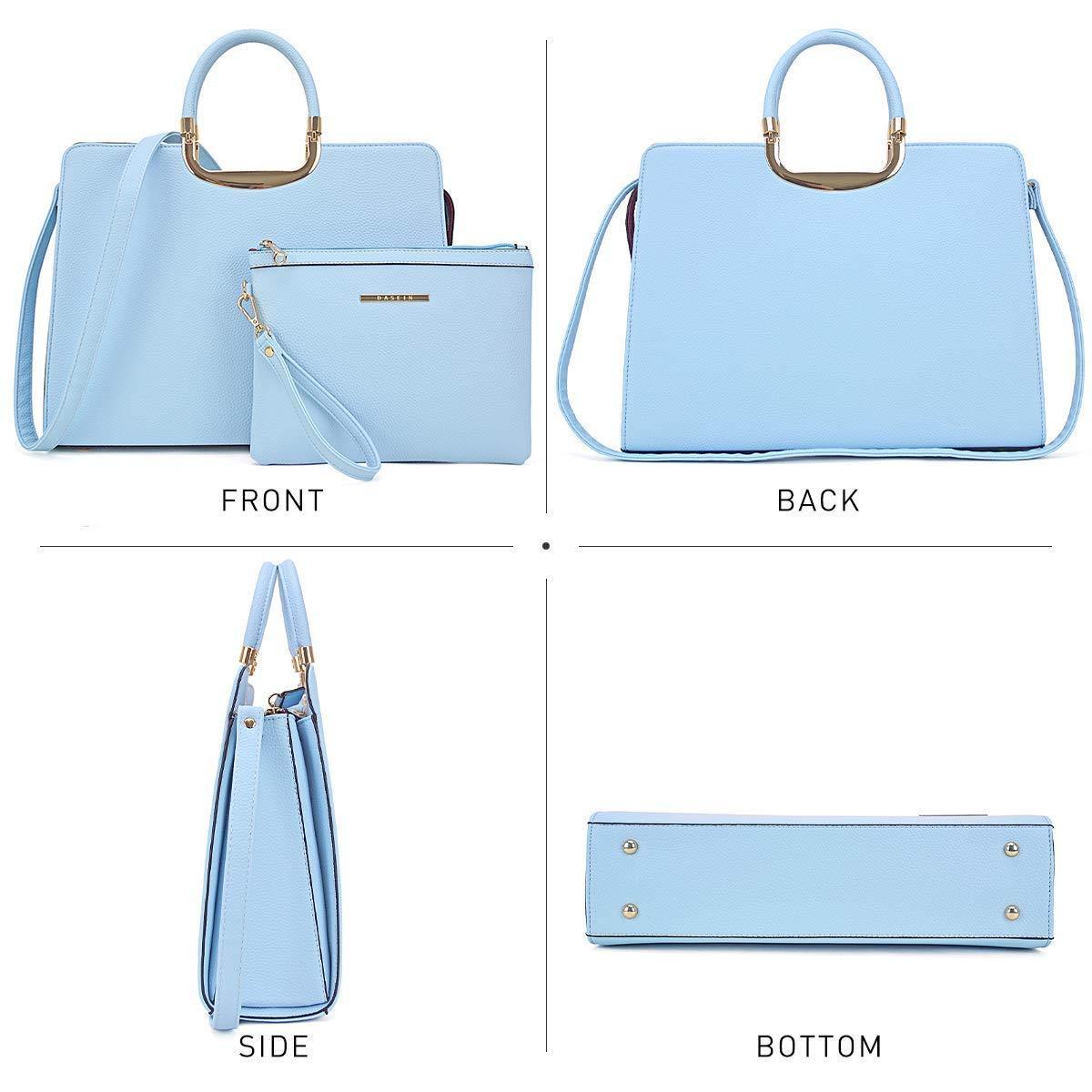 Pebble Texture Handbag with Matching Wristlet - Dasein Bags