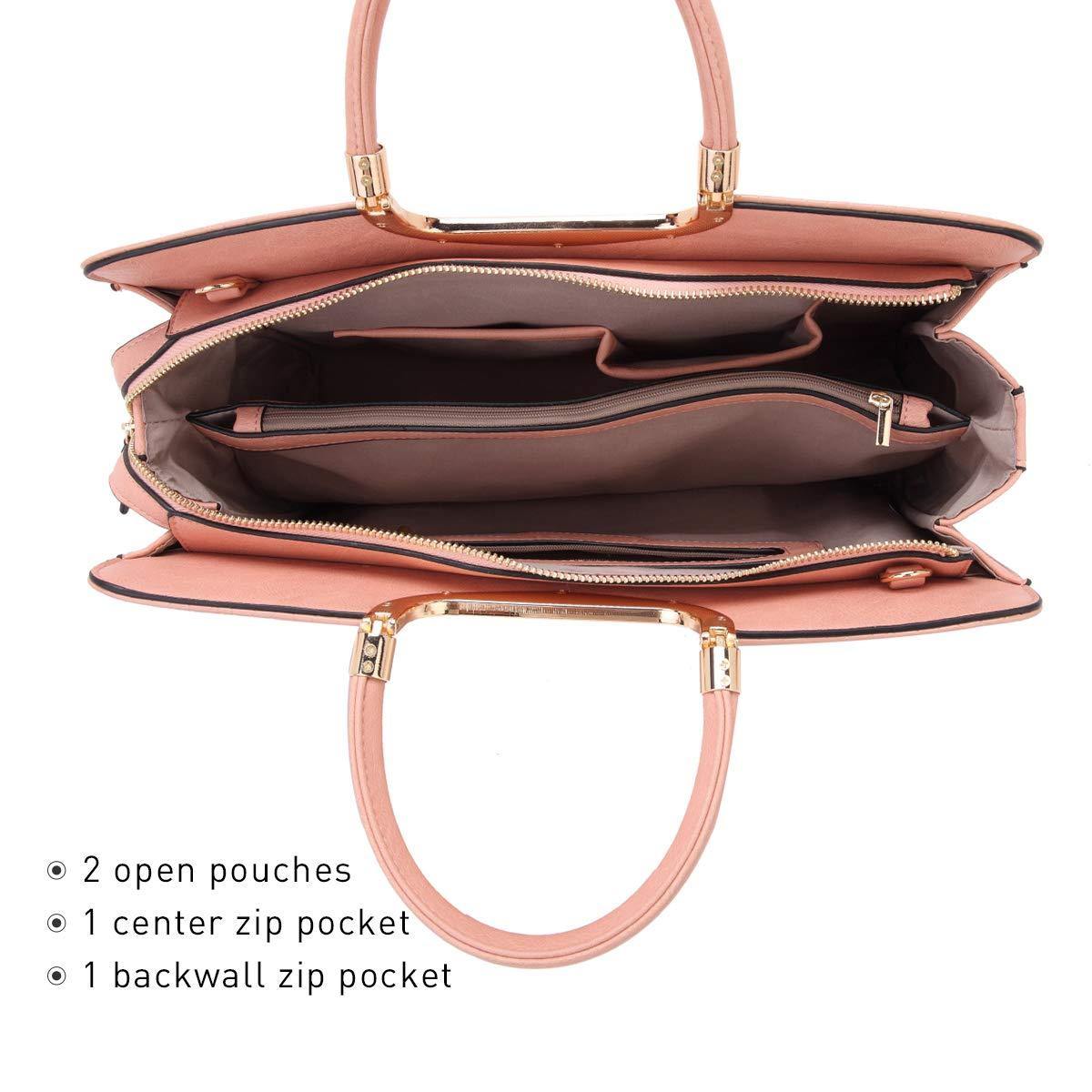 Fashion Pattern Embossed Handbag with Matching Wallet - Dasein Bags