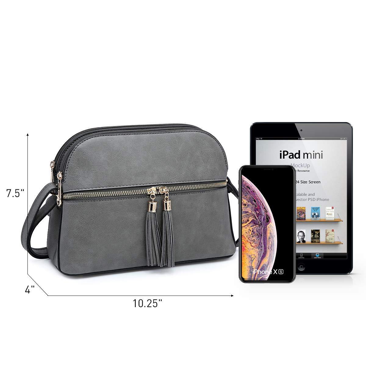 Tassel Front Zipper Crossbody Bag - Dasein Bags