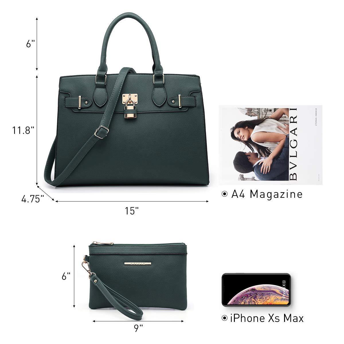 Classic Padlock Handbag with Matching Wallet - Dasein Bags