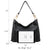 Large Corner Patched Hobo Bag - Dasein Bags