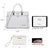 Women Flap-over Belt Top Handle Tote Satchel Purse Work Bag Matching Wristlet bag l Dasein - Dasein Bags