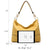 Large Corner Patched Hobo Bag - Dasein Bags